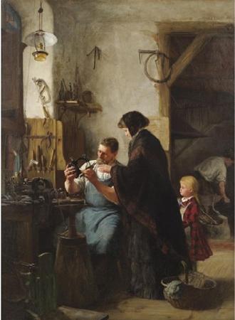 Robert Koehler The Old Sewing Machine Sweden oil painting art